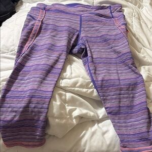 lululemon athletica Purple and Pink Patterned Athletic Leggings